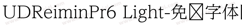 UDReiminPr6 Light字体转换